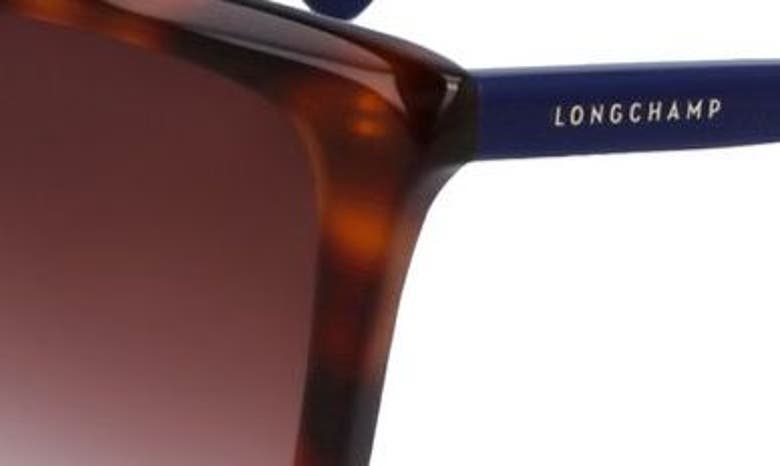 LONGCHAMP LONGCHAMP LE PLIAGE 56MM GRADIENT RECTANGULAR SUNGLASSES
