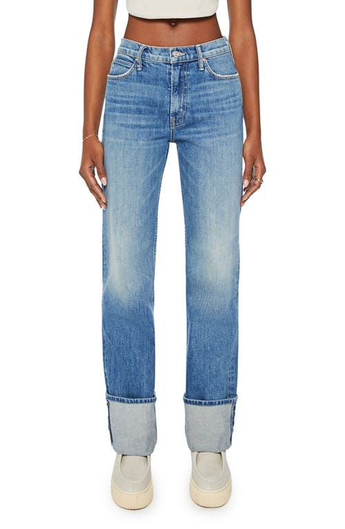 MOTHER The Duster Skimp Cuffed Straight Leg Jeans in Horsin Around at Nordstrom, Size 34