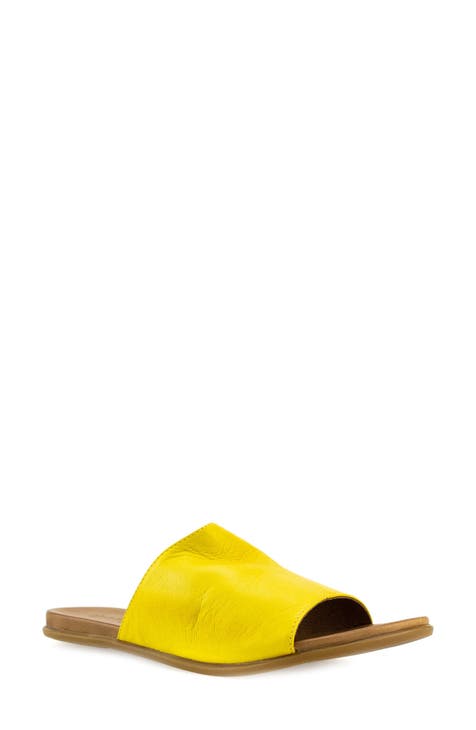 Women's Yellow Flat Sandals