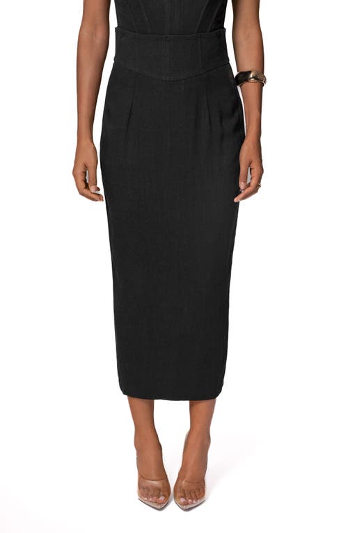 JLUXLABEL Coastland Pencil Skirt in Black 