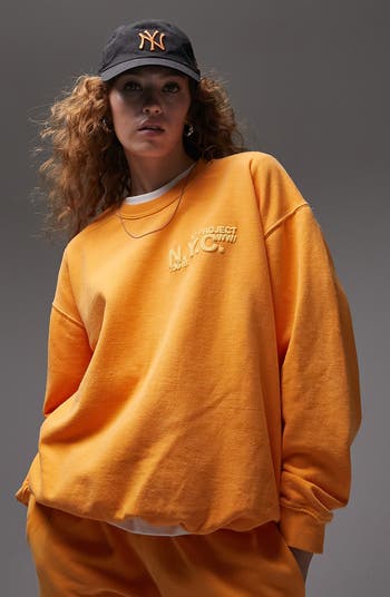 Topshop New York City Oversize Pullover Sweatshirt Nordstromrack