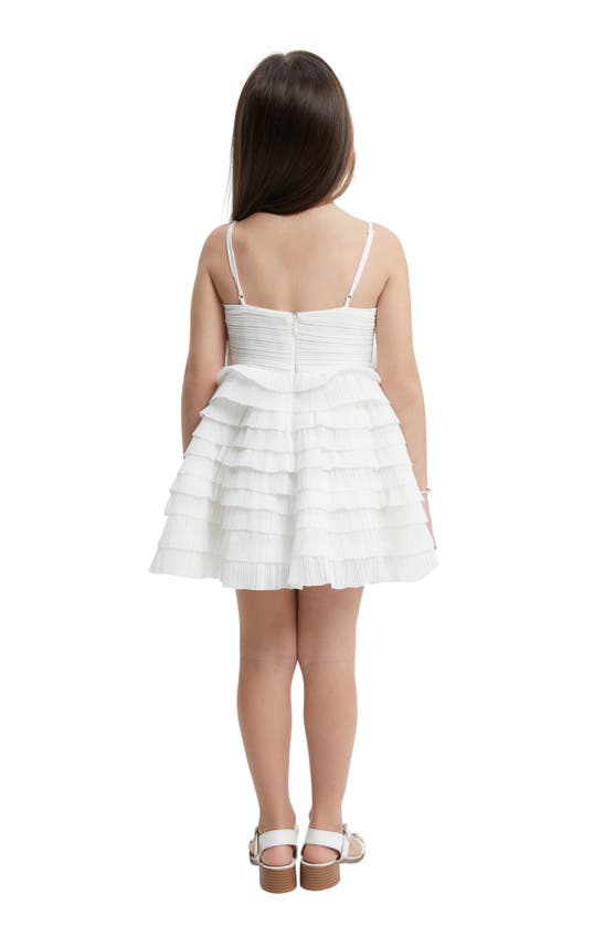 Shop Bardot Junior Kids' Ginger Plissé Dress In Orchid White