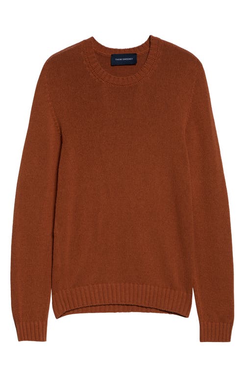 Bourette Silk Crewneck Sweater in Terracotta