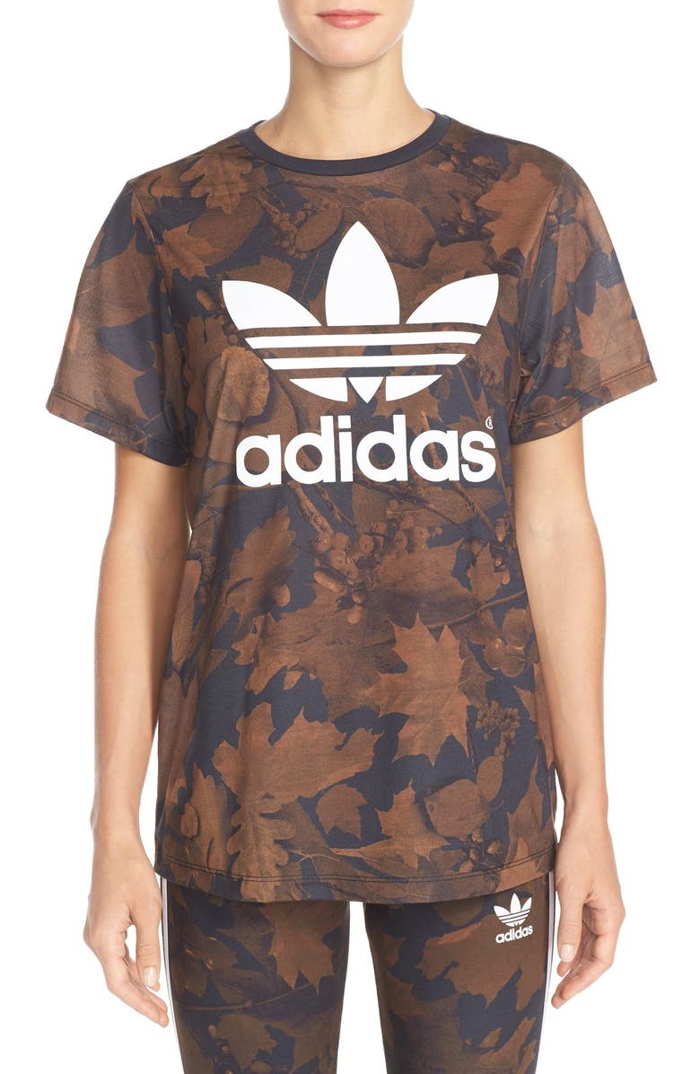 adidas Originals Leaf Print Crewneck Tee | Nordstrom