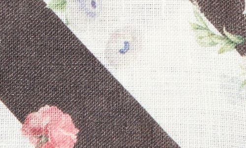 Clifton Wilson Print Linen Pocket Square In Black