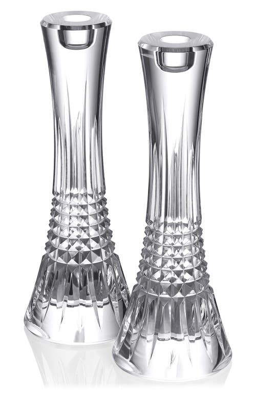 Waterford Lismore Diamond Set of 2 -Inch Crystal Candlesticks in Clear at Nordstrom
