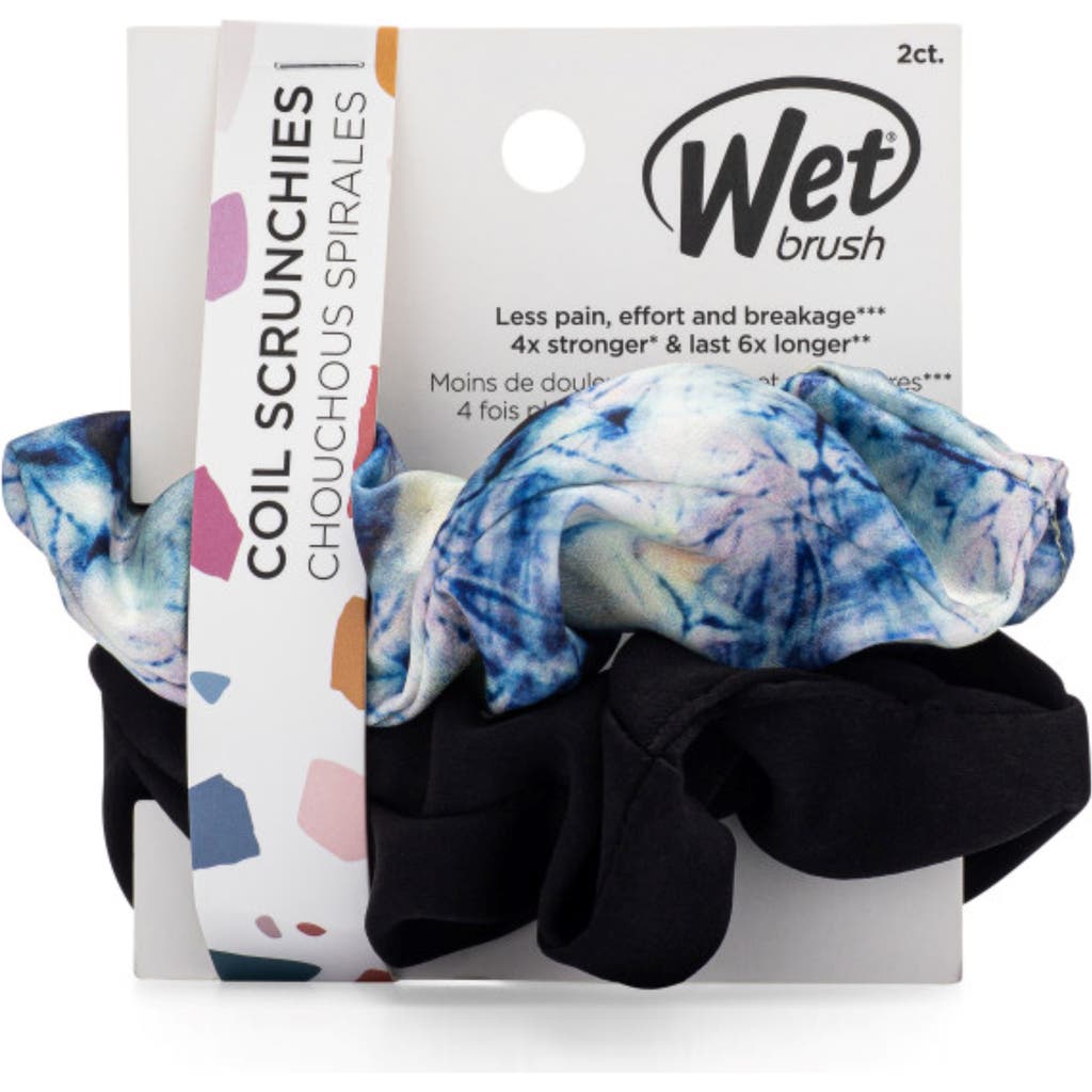 Wet Brush 2-pack Assorted Scrunchies In Blue Dye