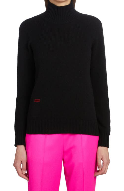 Agnona Cashmere Mock Neck Sweater in K09-Black
