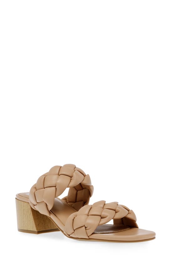 Dolce Vita Dv  Stacey Braided Strap Block Heel Sandal In Beige