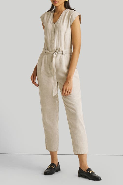 Reistor Evening Chai Jumpsuit In Light Beige In Hemp Slub