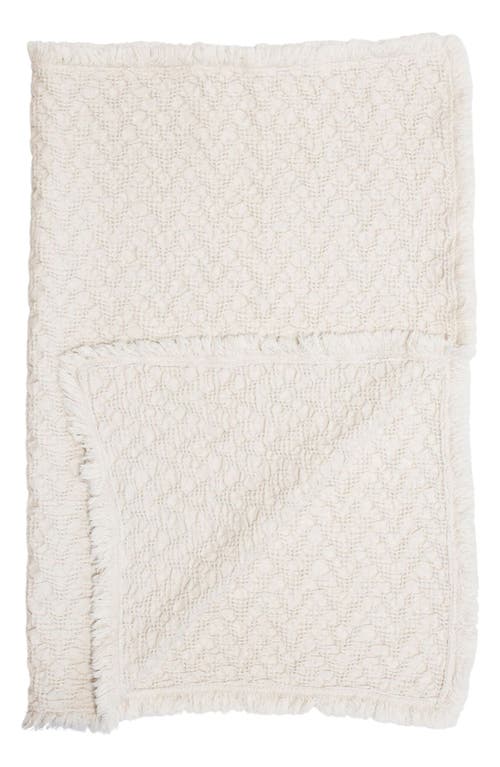CRANE BABY Oatmeal Boho Cotton Jacquard Baby Blanket in Cream at Nordstrom