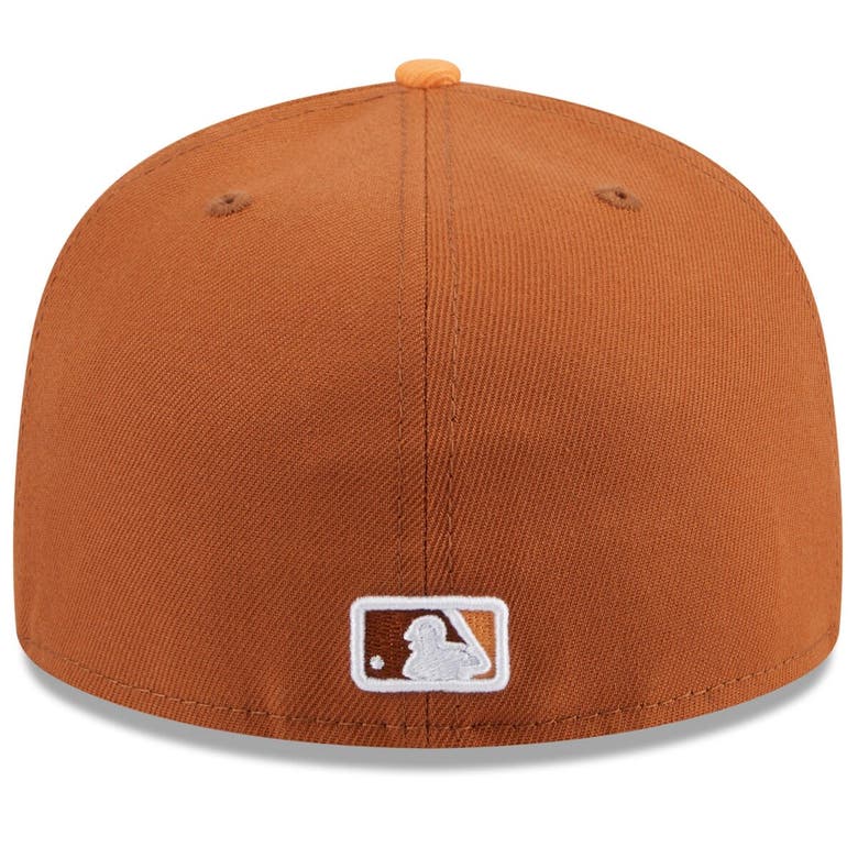 Shop New Era Brown/orange St. Louis Cardinals Spring Color Basic Two-tone 59fifty Fitted Hat
