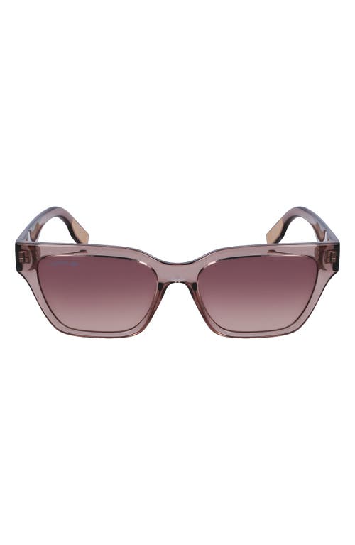 53mm Rectangular Sunglasses in Transparent Grey