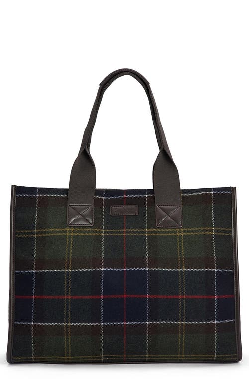 Shop Barbour Turnberry Tartan Plaid Wool Blend Tote In Classic Tartan