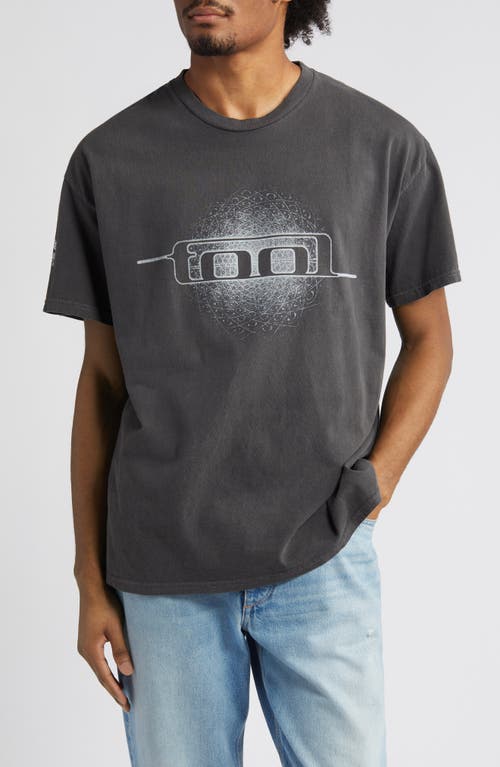 Tool Graphic T-Shirt in Charcoal Pigment Wash