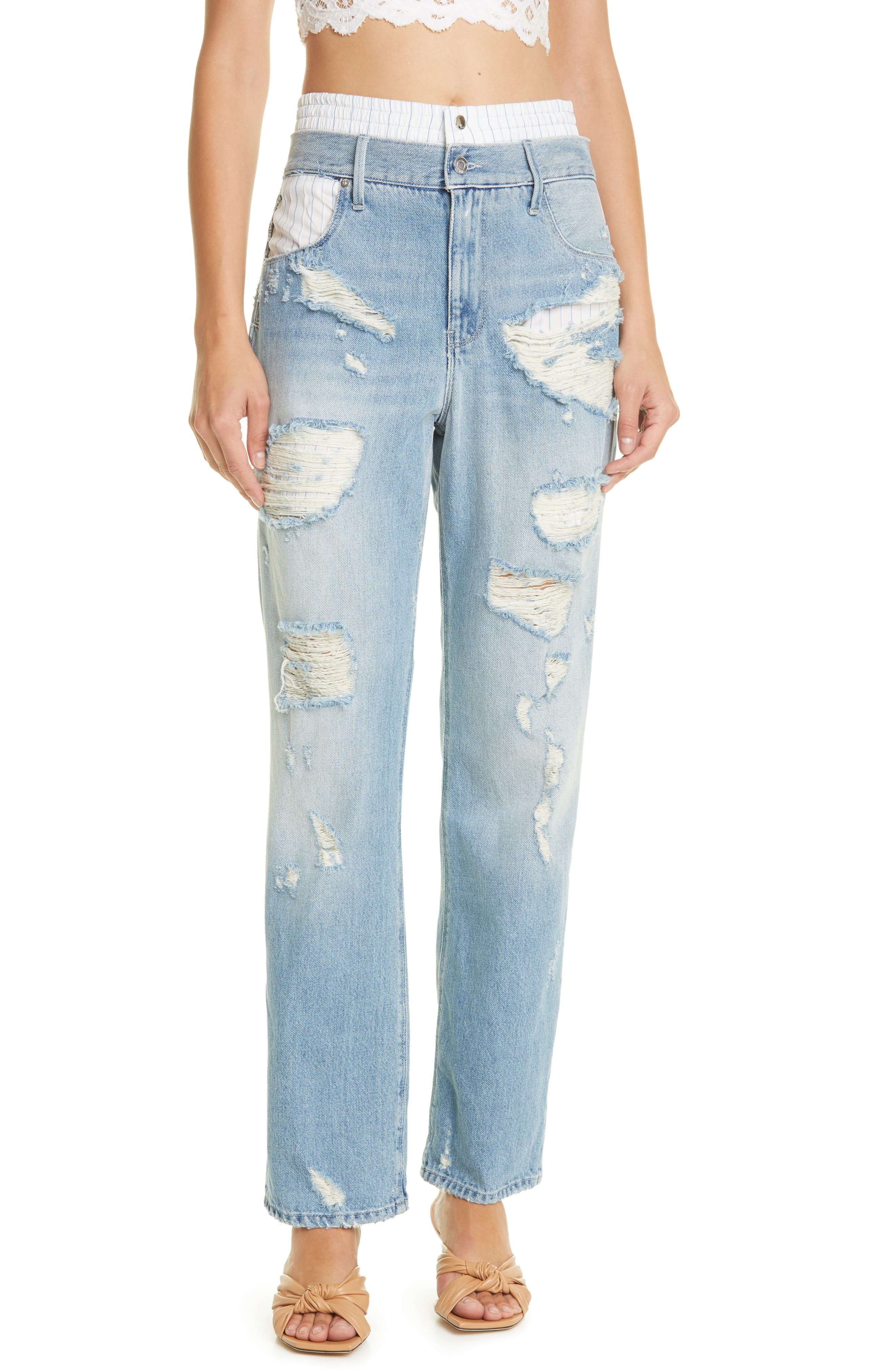 RtA Kallan Distressed High Waist Mixed 