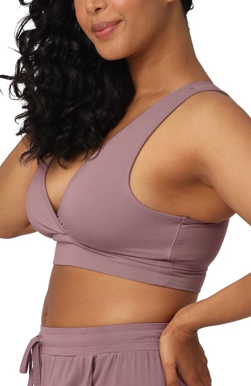 Shop Kindred Bravely Racerback Crossover Maternity/nursing Bra In Twilight