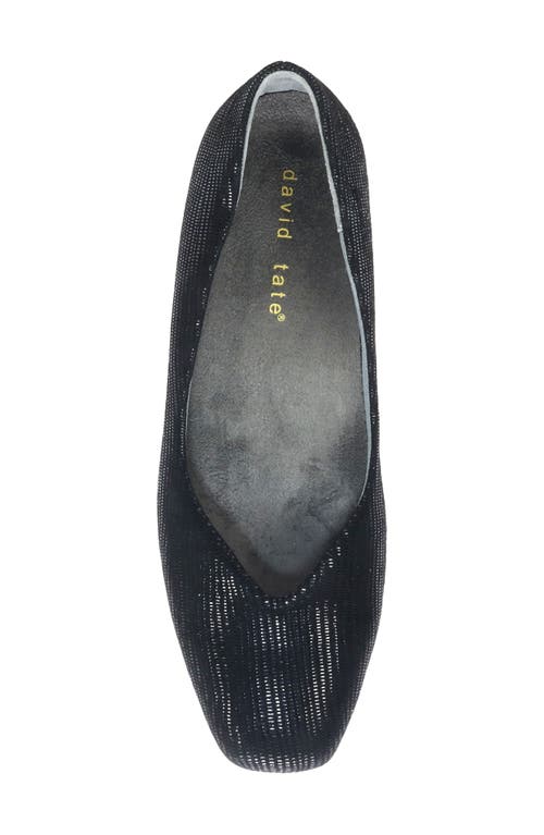 David Tate Freedom Pump In Black Mini Lizard