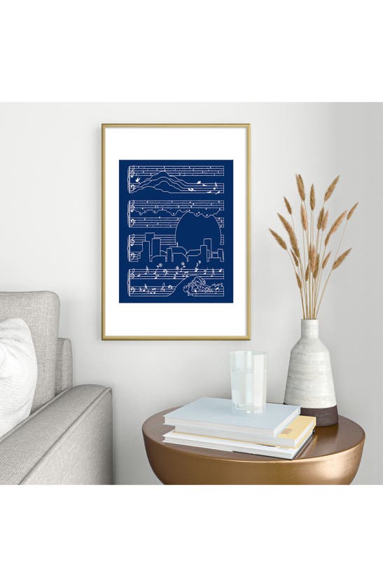 Shop Deny Designs The Moonlight Sonata Blue Framed Art Print