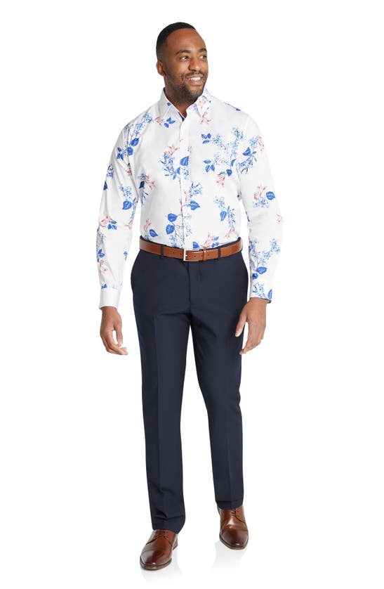 Shop Johnny Bigg Bailey Floral Regular Fit Stretch Button-up Shirt In White