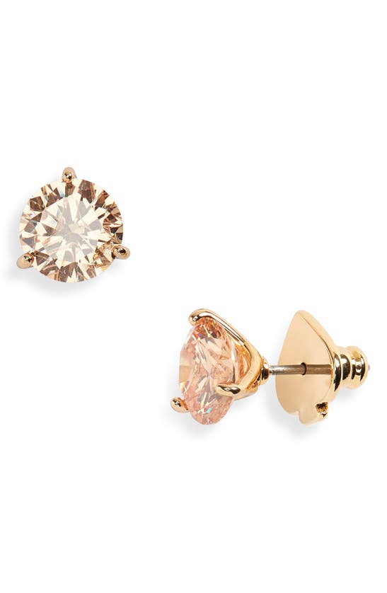 Kate Spade Trio Prong Studs In Champagne