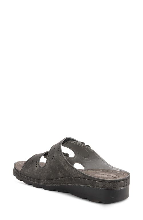 Flexus By Spring Step Pamola Wedge Slide Sandal In Black