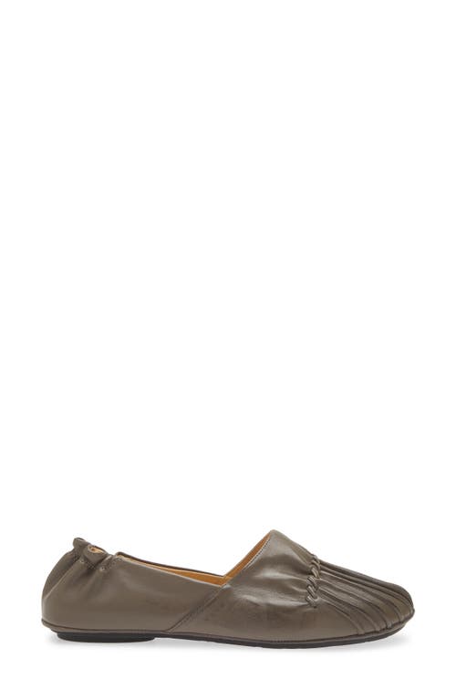 Shop Chocolat Blu Cam Flat In Grey Leather