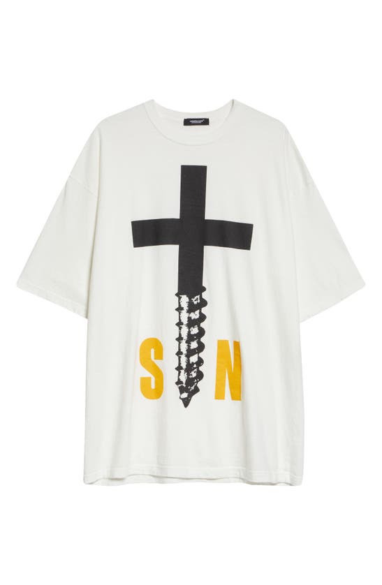 Shop Undercover Oversize Graphic T-shirt In White