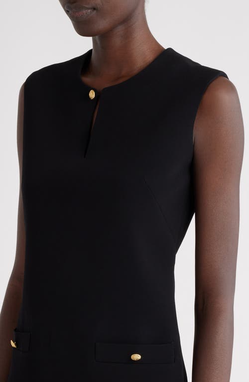 Shop Balmain Sleeveless Crepe Minidress In Black