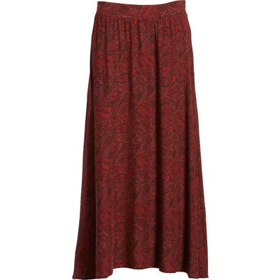 Lira Clothing Lourdes Midi Skirt, Burgundy