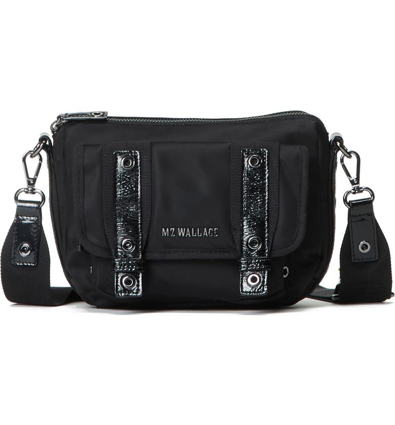 MZ WALLACE Small Fulton Crossbody Bag, Main, color, BLACK