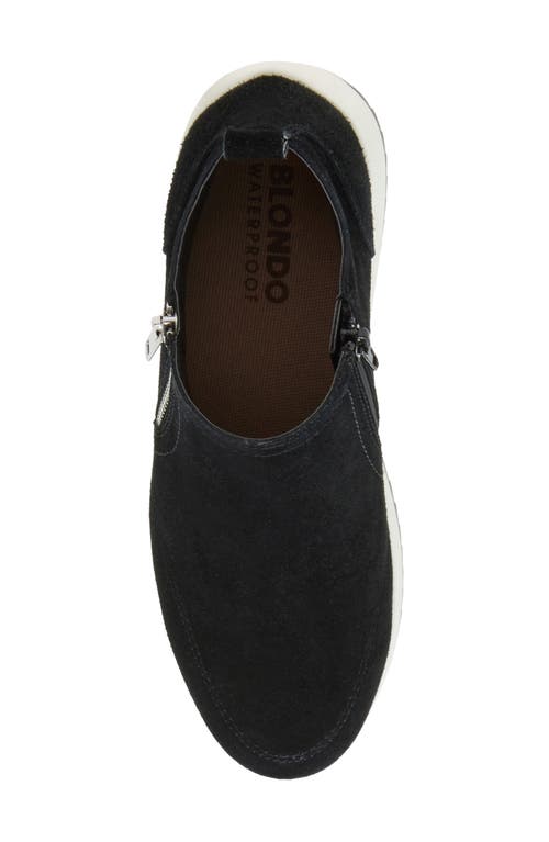 Shop Blondo Ellorie Waterproof Wedge Sneaker In Black Suede