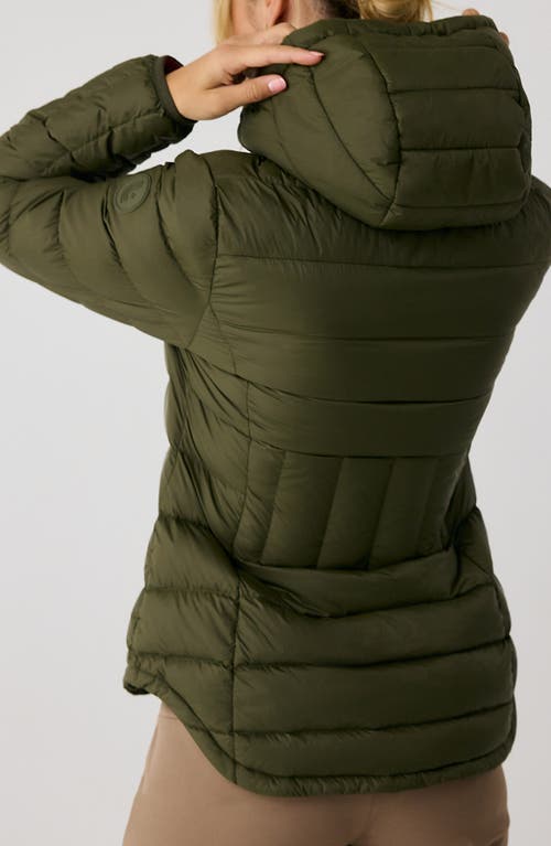 Lole Emeline Water Repellent 550 Fill Power Down Puffer Jacket In Moss