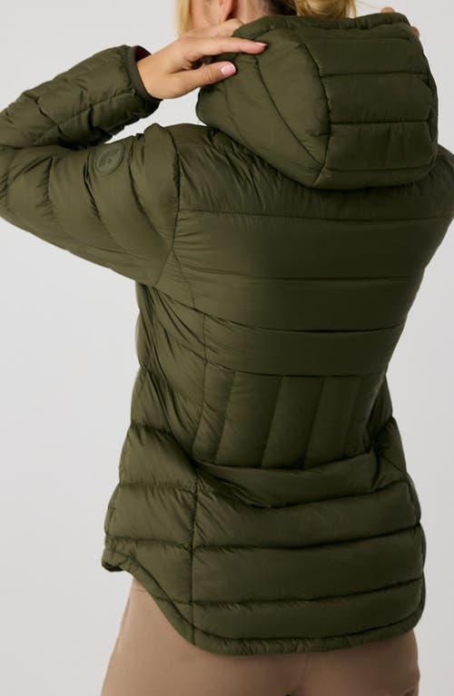 Shop Lole Emeline Water Repellent 550 Fill Power Down Puffer Jacket In Moss