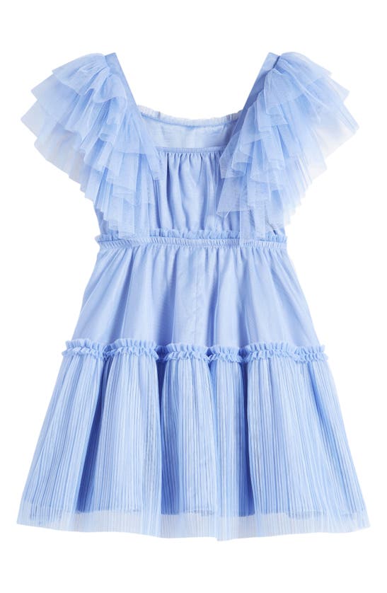 Shop Bcbg Kids' Flutter Sleeve Tulle Dress In Perry