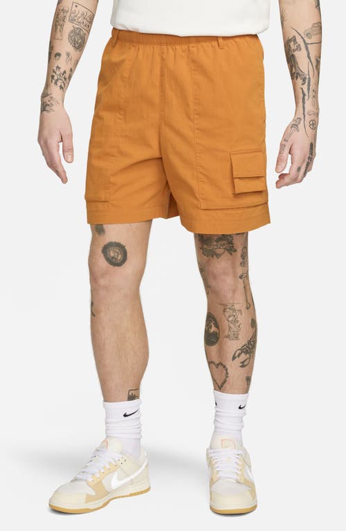 Shop Nike Life Drawstring Cargo Camp Shorts In Monarch/monarch