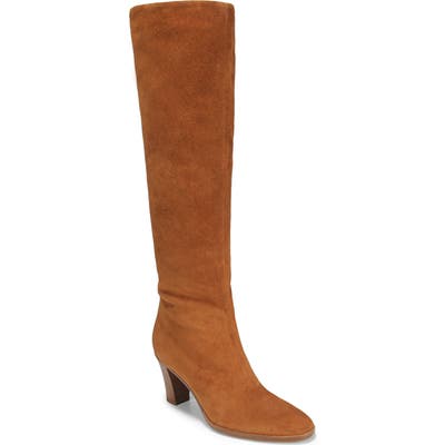Vince Casper Knee High Pull-On Boot- Brown