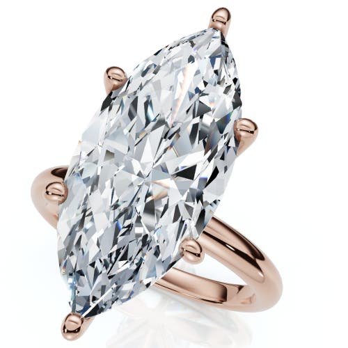 Bliss Diamond Certified 6ct Marquise Solitaire Diamond Engagement Ring 14k Gold Lab Grown In 14k Rose Gold