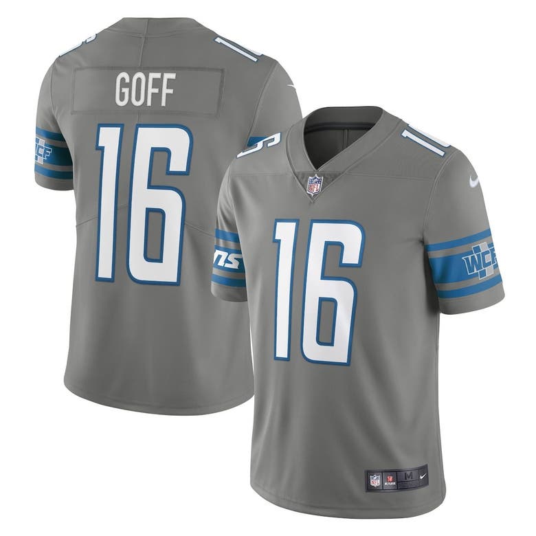 Nike Jared Goff Steel Detroit Lions Alternate Vapor Limited Jersey