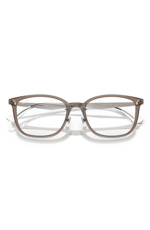 Ray Ban Ray-ban 52mm Pillow Optical Glasses In Transparent Grey