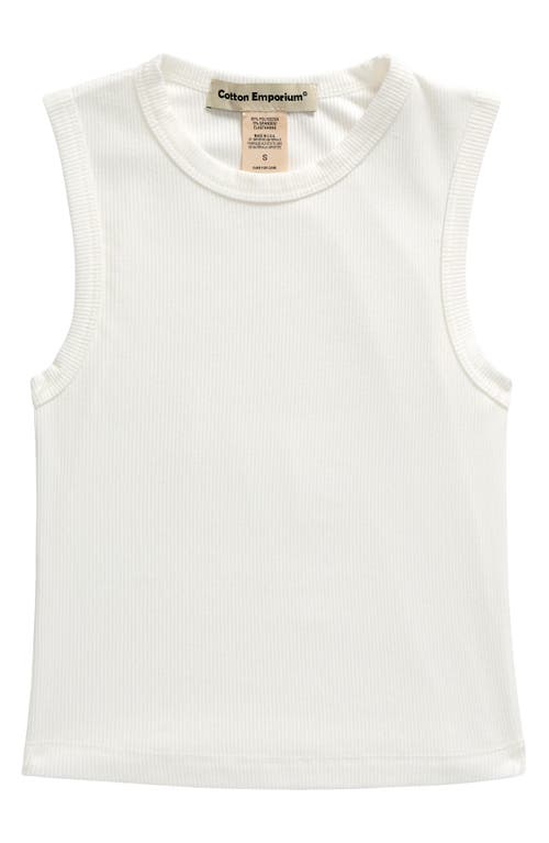 Shop Cotton Emporium Kids' Rib Muscle Tee In White