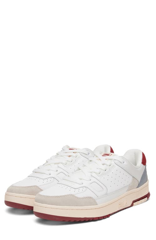 Fila Rissmo Low Lux Basketball Sneaker In White/ecru/syrah