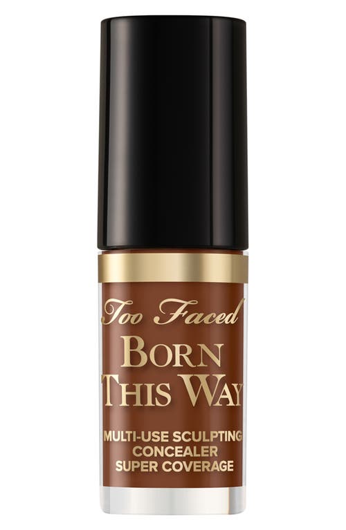 Too Faced Mini Born This Way Super Coverage Multi-use Concealer Toffee 0.06 oz / 1.77 ml In Toffee