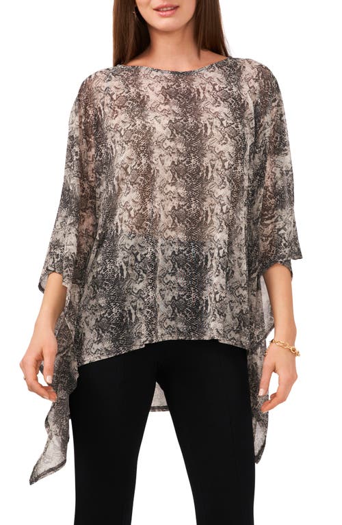 Chaus Overlay Mesh Cape in Charcoal/Silver at Nordstrom