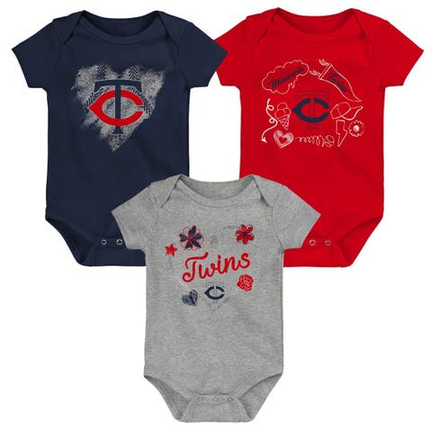 Outerstuff Infant Royal/Red/White Chicago Cubs Minor League Player  Three-Pack Bodysuit Set