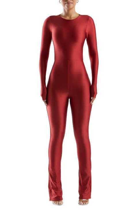 Sport Tights Jumpsuits Catsuits, Women Shiny Tight Jumpsuit