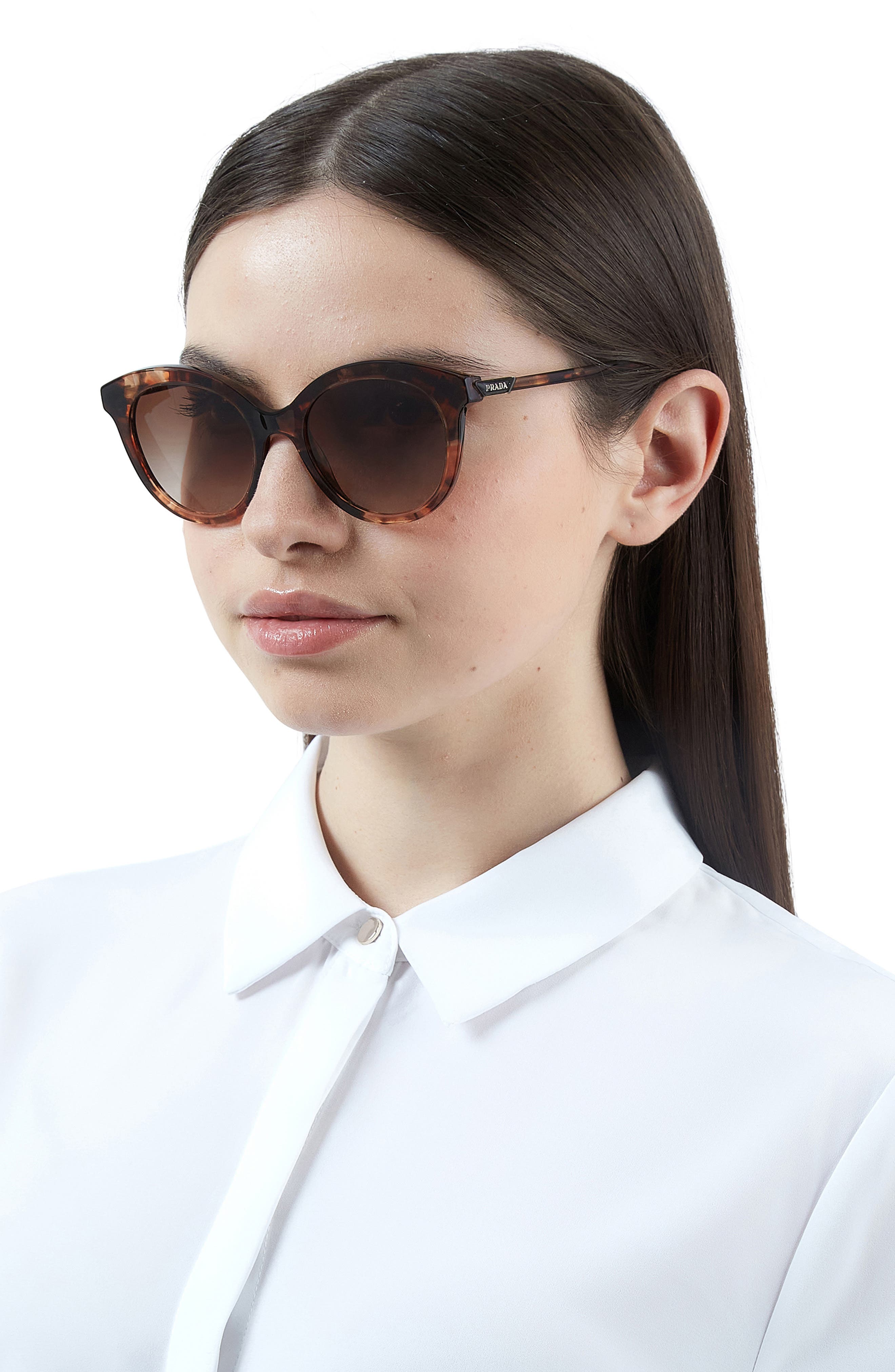 prada 51mm round sunglasses