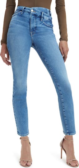 Good American Good Classic Crossover High Waist Jeans