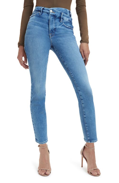 Good American Classic Crossover High Waist Jeans Indigo268 at