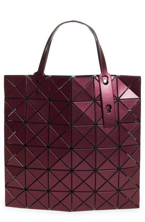Lucent Metallic Tote in Bordeaux